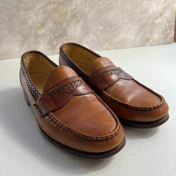 FootJoy Penny Loafer Men\'s 8.5 E Casual Chestnut Leather Handsewns In USA main image 6